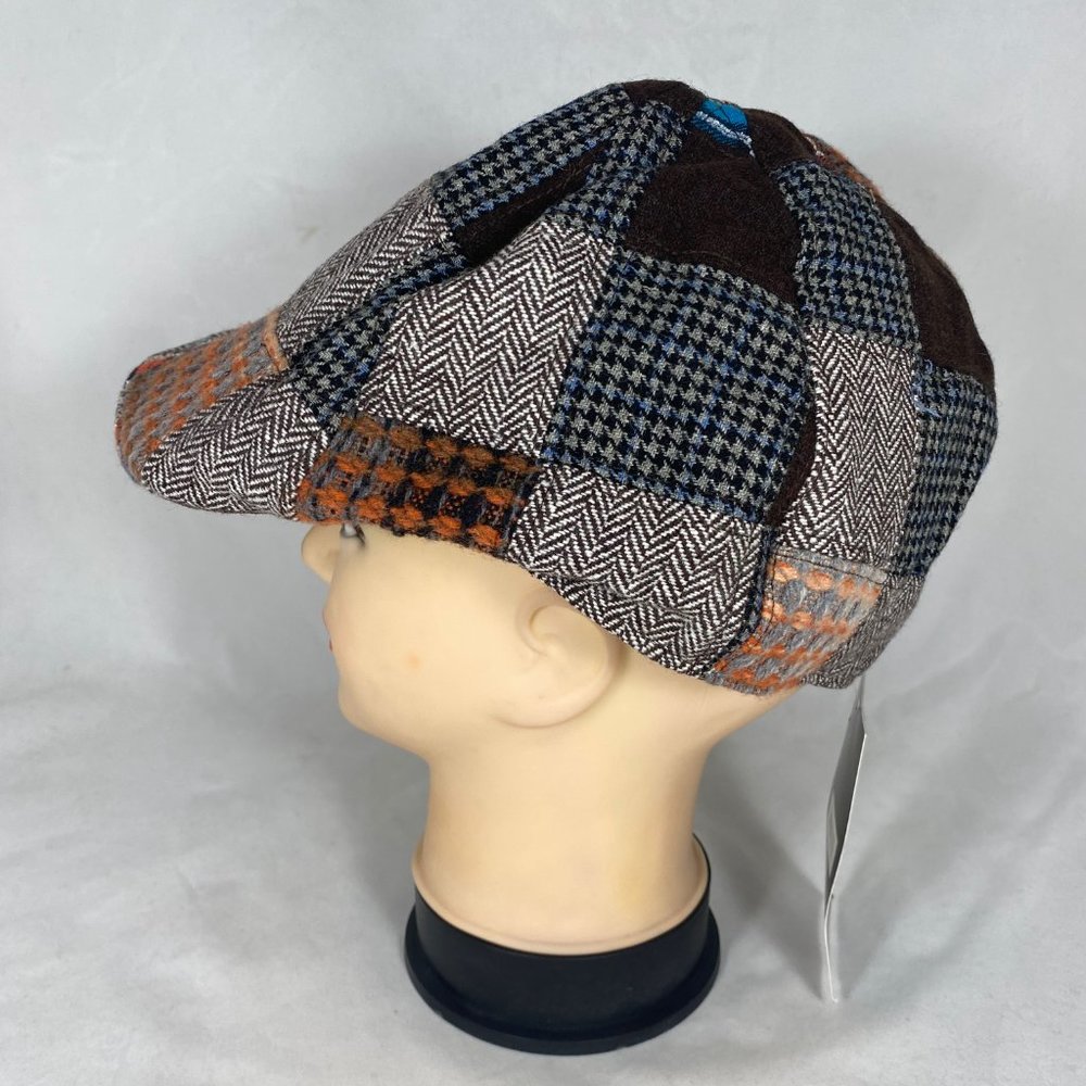 HEADERS Flat Cap Classic Patchwork Pattern NWT NWT - image 1